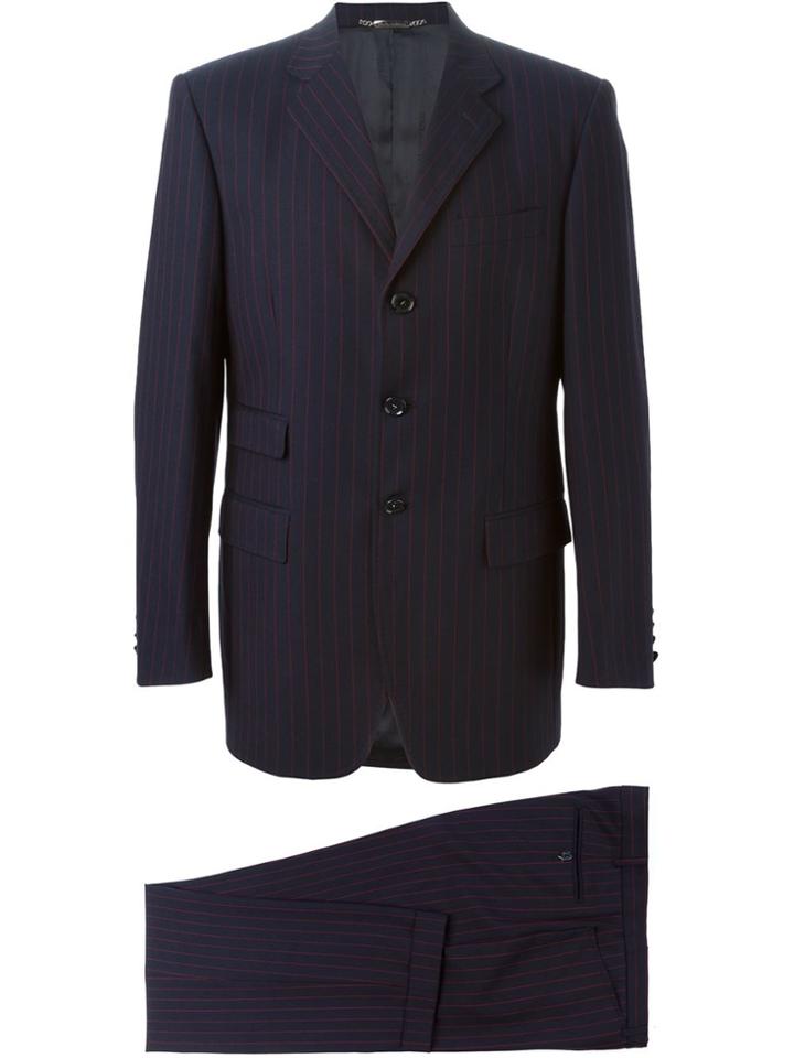 Dolce & Gabbana Vintage Pinstripe Suit - Blue