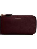 Burberry Two-tone Leather Ziparound Wallet And Coin Case - Red