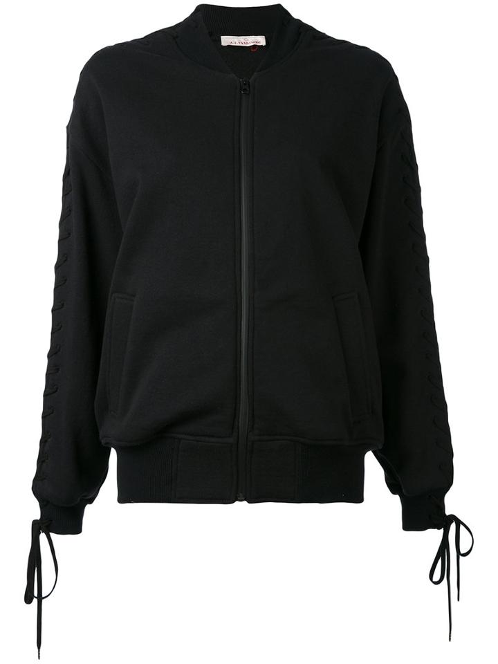 A.f.vandevorst - Embroidered Bomber Jacket - Women - Cotton - 38, Black, Cotton