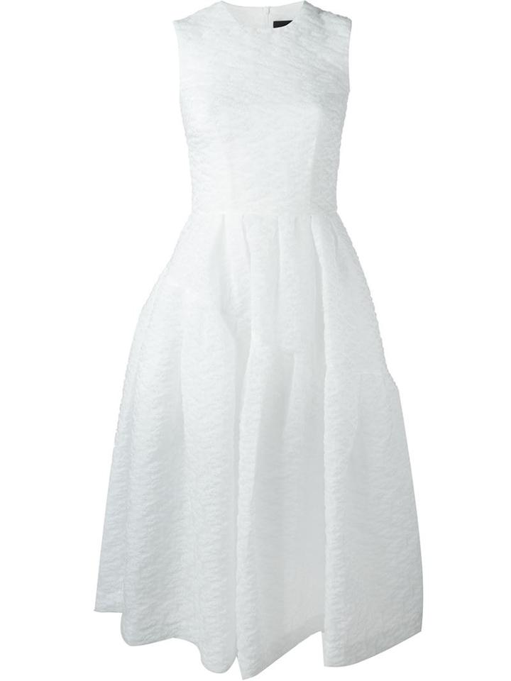 Simone Rocha Cloque Sleeveless Midi Dress