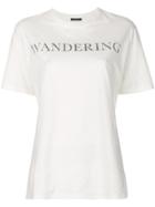 Wandering Logo Print T-shirt - White