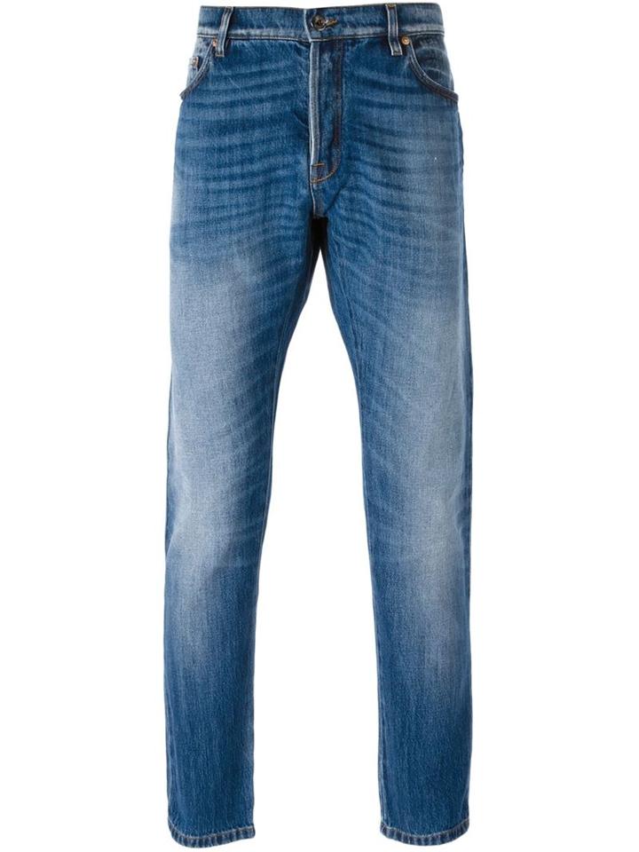 Valentino Slim Fit Jeans, Men's, Size: 30, Blue, Cotton/spandex/elastane