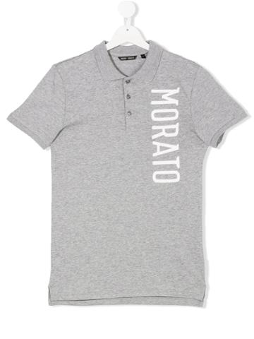 Antony Morato Junior Teen Logo-print Polo Shirt - Grey