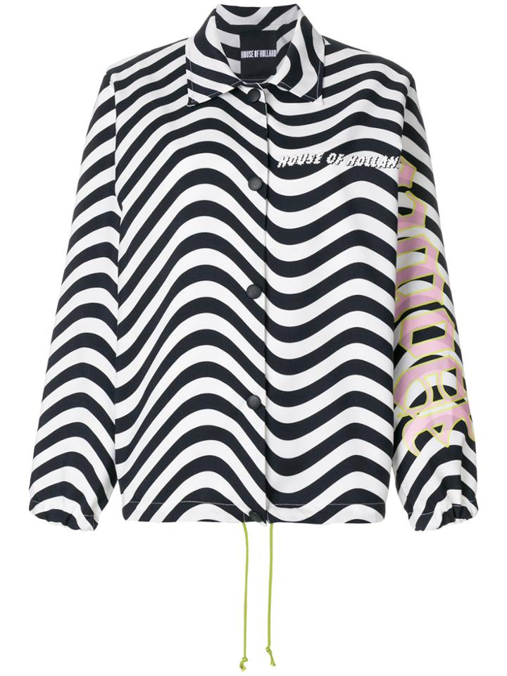 House Of Holland Zebra Print Jacket - Black