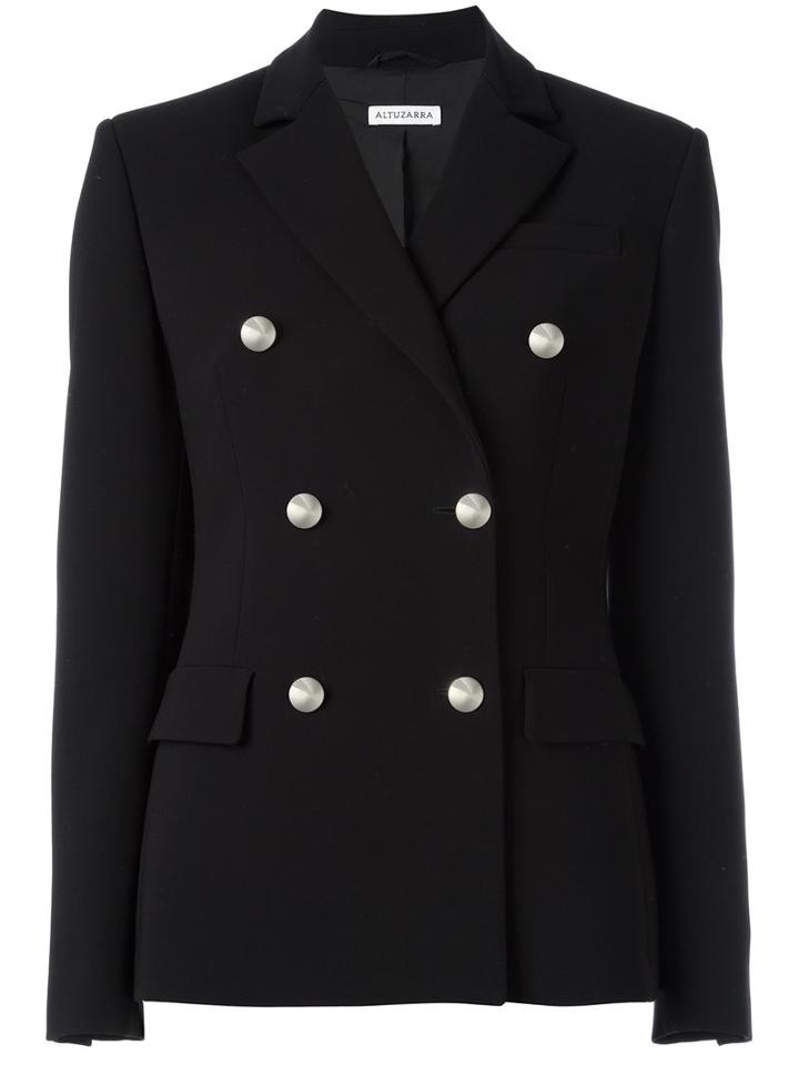 Altuzarra Double-breasted Blazer, Women's, Size: 38, Black, Polyester/acetate/triacetate