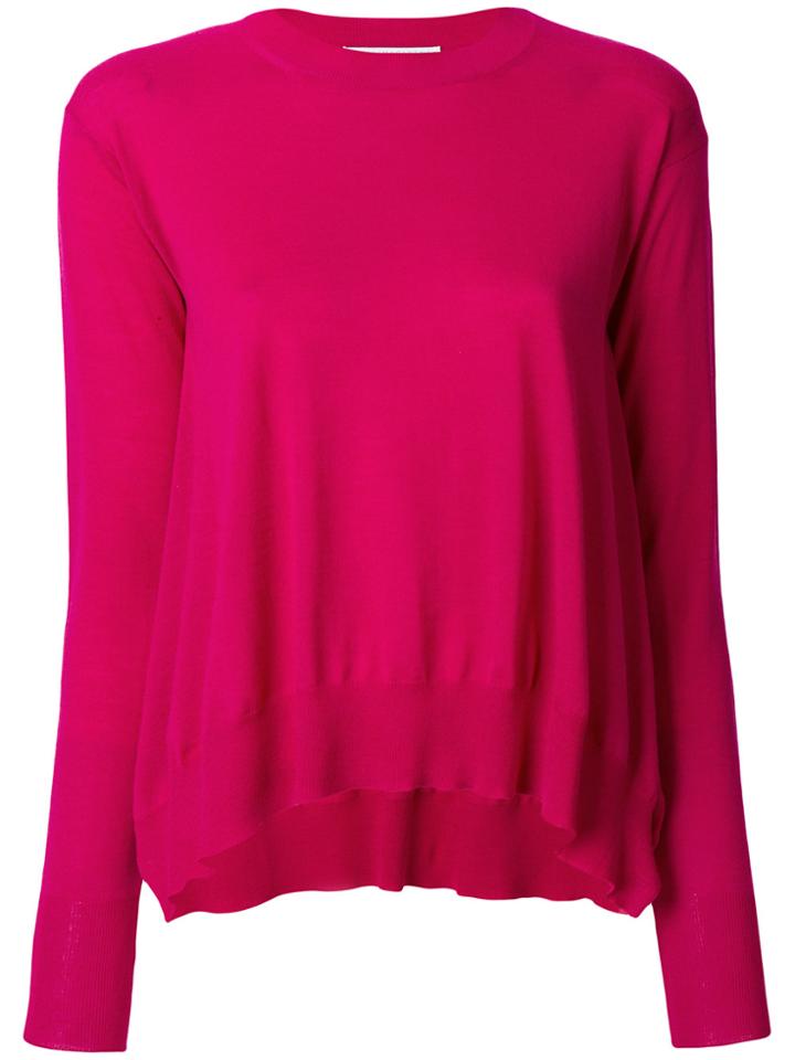 Stella Mccartney Curved Hem Sweater - Pink & Purple