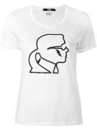 Karl Lagerfeld Karl Print T-shirt, Women's, Size: Large, White, Cotton