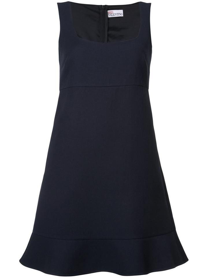 Red Valentino - Flared Dress - Women - Cotton/viscose - 40, Blue, Cotton/viscose