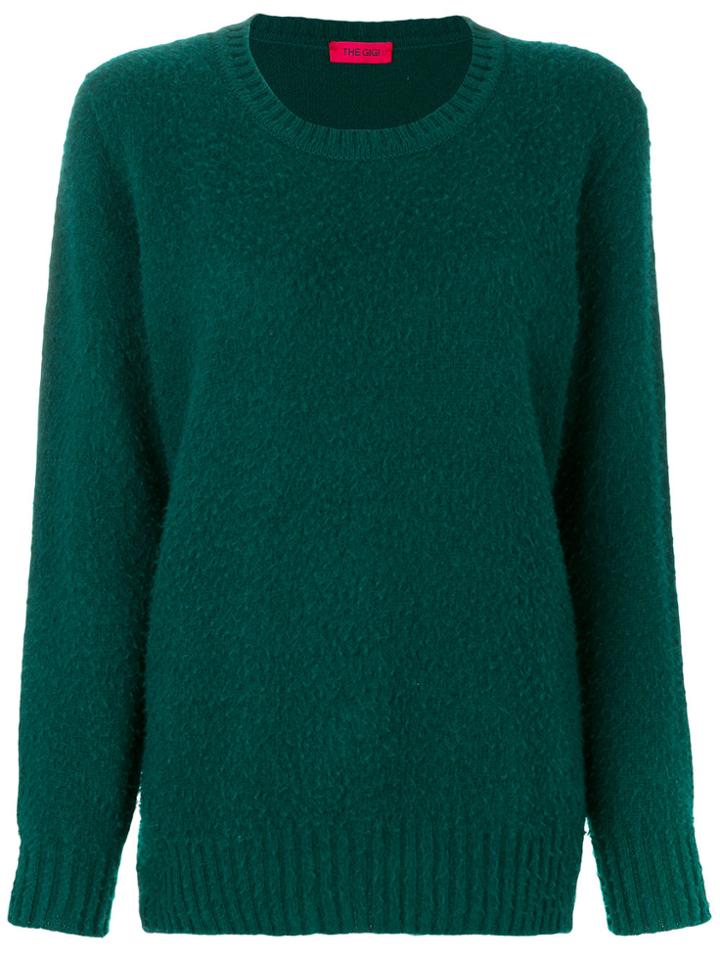 The Gigi Ribbed Trim Jumper - Green