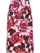 Prada Floral Poplin Skirt - Pink