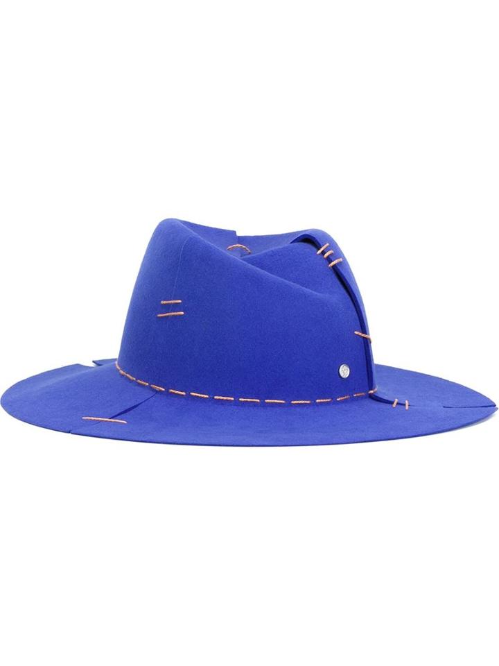 Maison Michel Virginie Hat, Women's, Size: M, Blue, Rabbit Fur