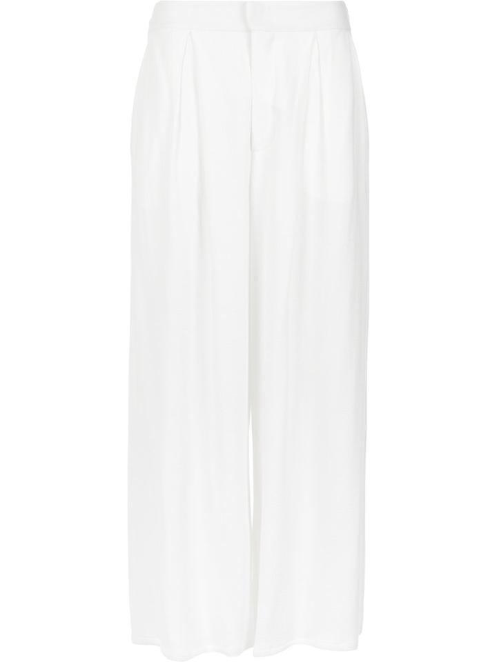 Alcaçuz Pleated Cropped Trousers - White