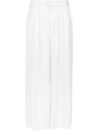 Alcaçuz Pleated Cropped Trousers - White