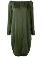 Dkny Off-shoulder Dress, Women's, Size: Small, Green, Silk/spandex/elastane