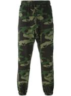 Stussy Camouflage Print Track Pants, Men's, Size: Large, Green, Cotton