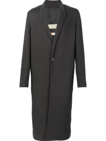 Rick Owens Oversized Coat, Men's, Size: 52, Grey, Cotton/cupro/viscose/cashmere