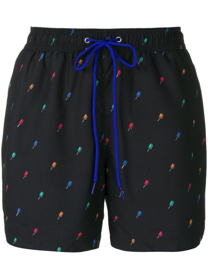 Paul Smith Ice Lolly Embroidery Swim Shorts - Black