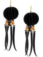 Marni Facets Hook Earrings - Black