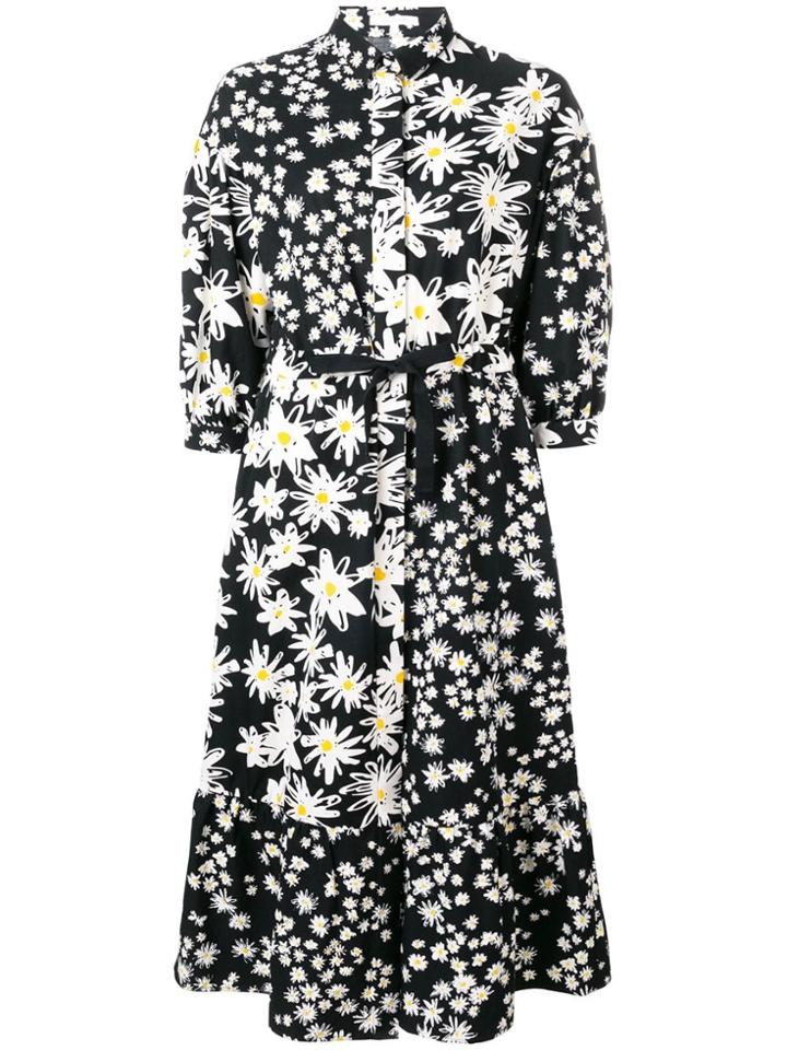 Chinti & Parker Floral Print Shirt Dress - Black