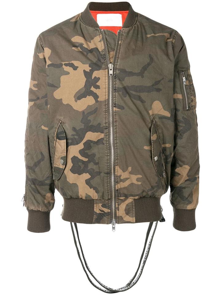 Stampd Military Printed Bomber Jacket - Green