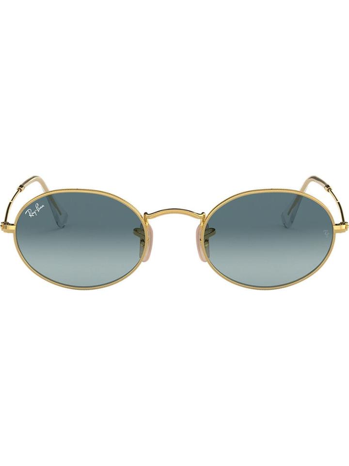 Ray-ban Rb3547 Oval Sunglasses - Gold