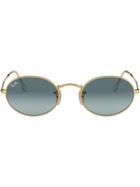 Ray-ban Rb3547 Oval Sunglasses - Gold