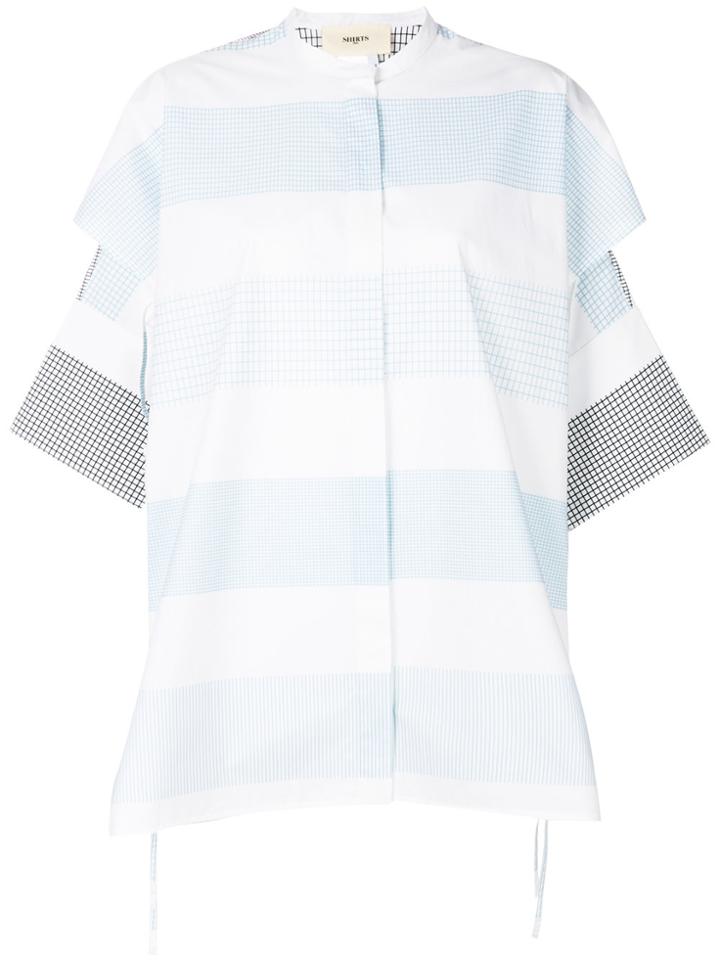 Ports 1961 Check And Stripe Detail Shirt - White