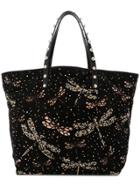 Red Valentino Embellished Dragonfly Tote - Black