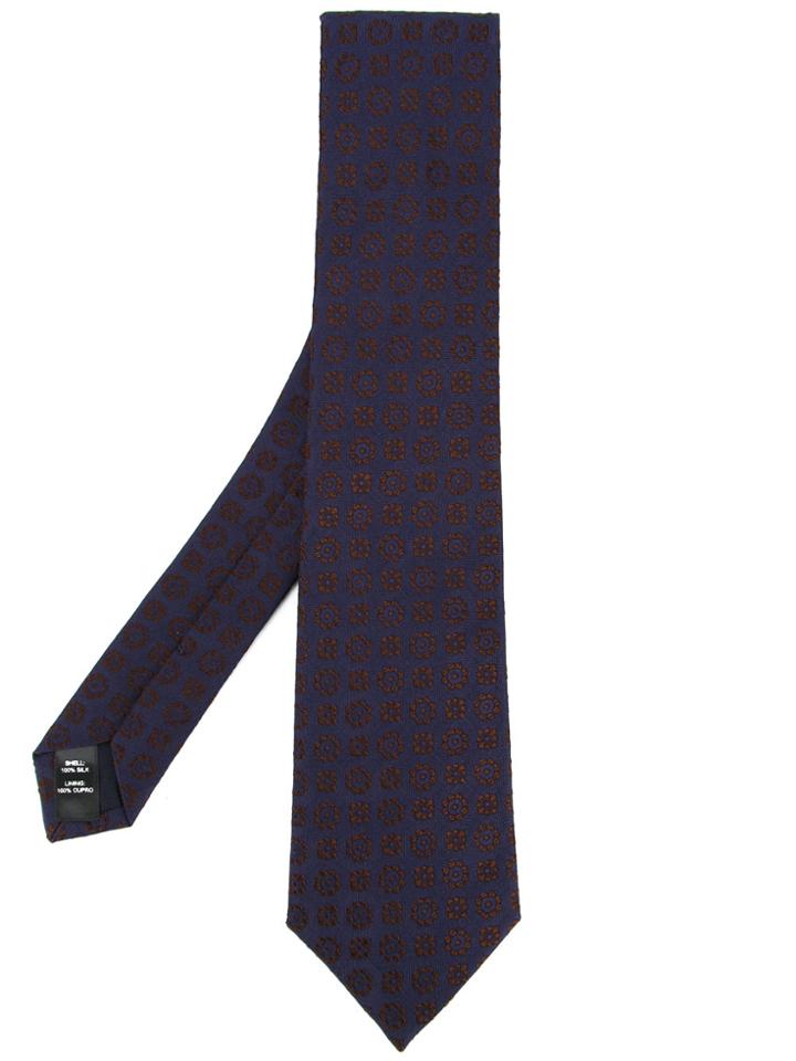 Gieves & Hawkes Printed Tie - Blue
