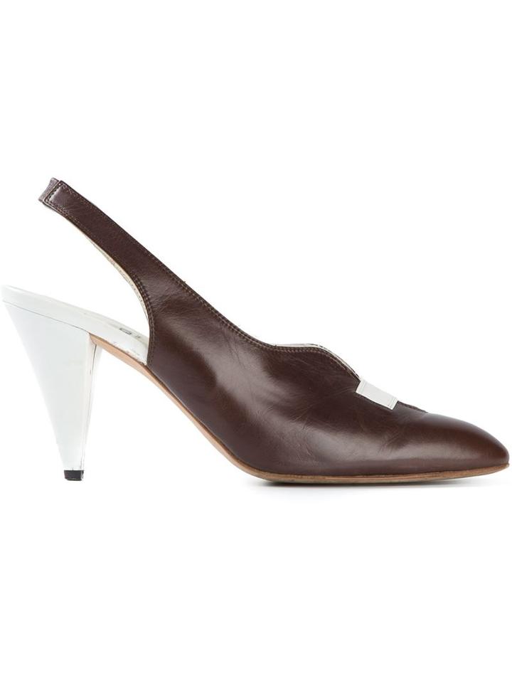 Fendi Vintage Sling Back Pumps