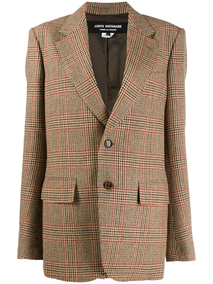 Junya Watanabe Houndstooth Check Blazer - Neutrals