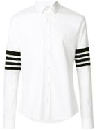Les Hommes Urban Striped Sleeve Shirt - White