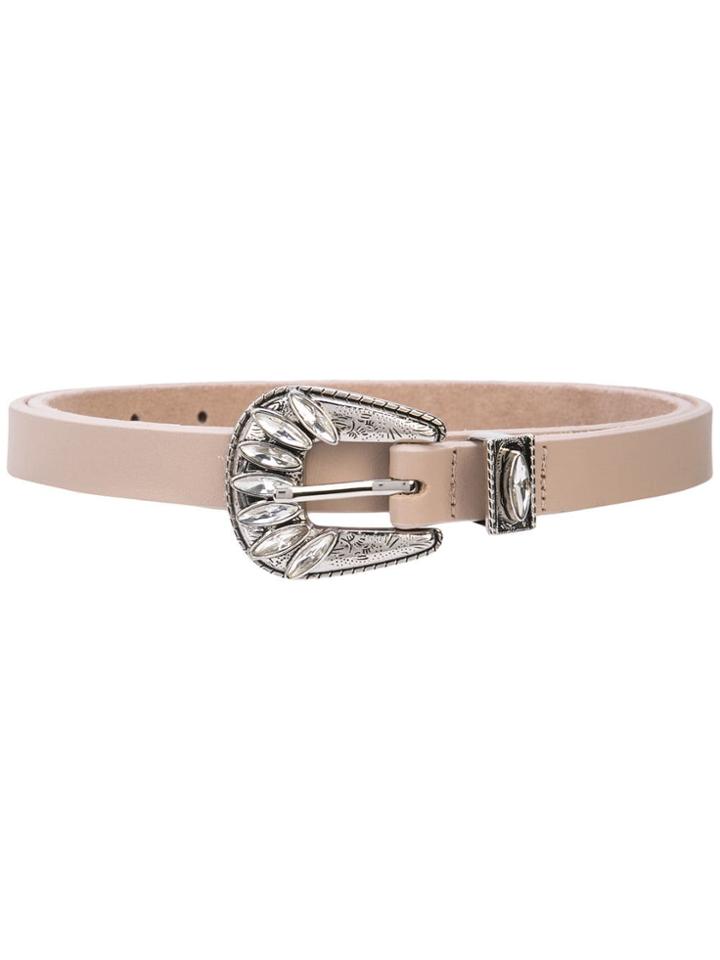B-low The Belt Embellished Buckle Belt - Brown