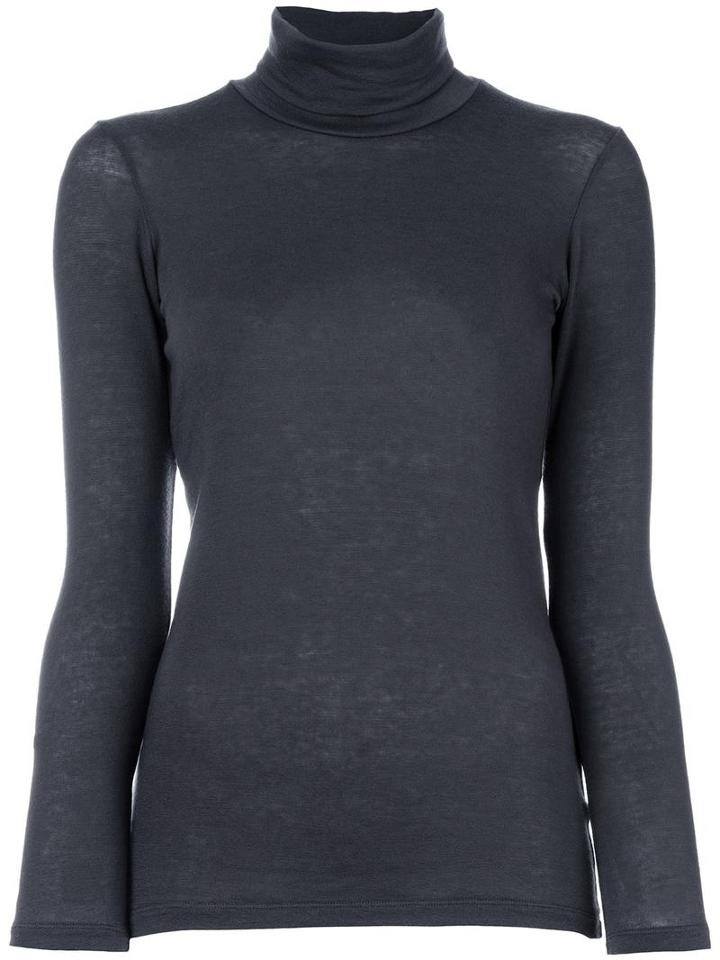 Issey Miyake Cauliflower Turtleneck Fine Knit Top, Women's, Grey, Lyocell/wool/polyurethane