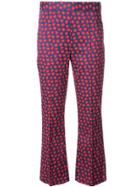 Alice+olivia Daisy Print Cropped Trousers - Blue