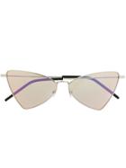 Saint Laurent Eyewear Triangle Frame Sunglasses - Silver