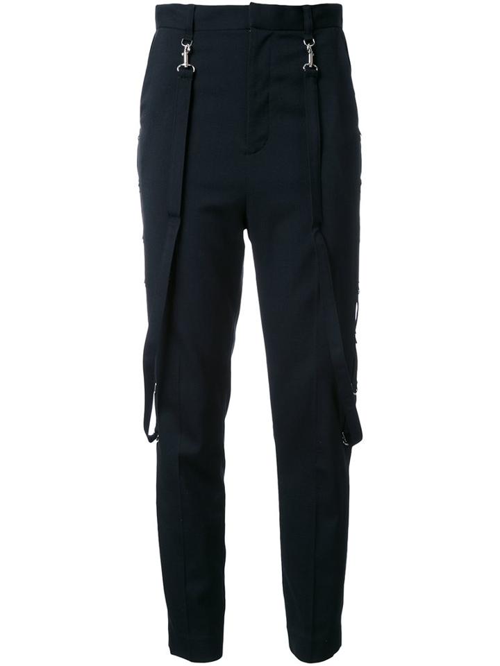 G.v.g.v. Eyelet Detail High-waisted Trousers, Women's, Size: 36, Black, Polyester/polyurethane/wool