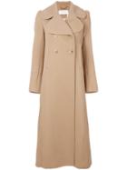Chloé Double Breasted Long Coat - Nude & Neutrals