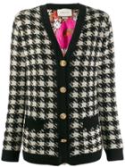Gucci Houndstooth Buttoned Cardigan - Black