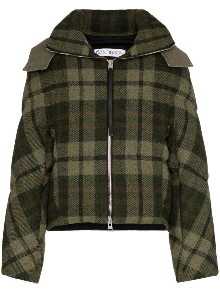 Jw Anderson Jw Ls Coa Pffa Check Shrt - Green