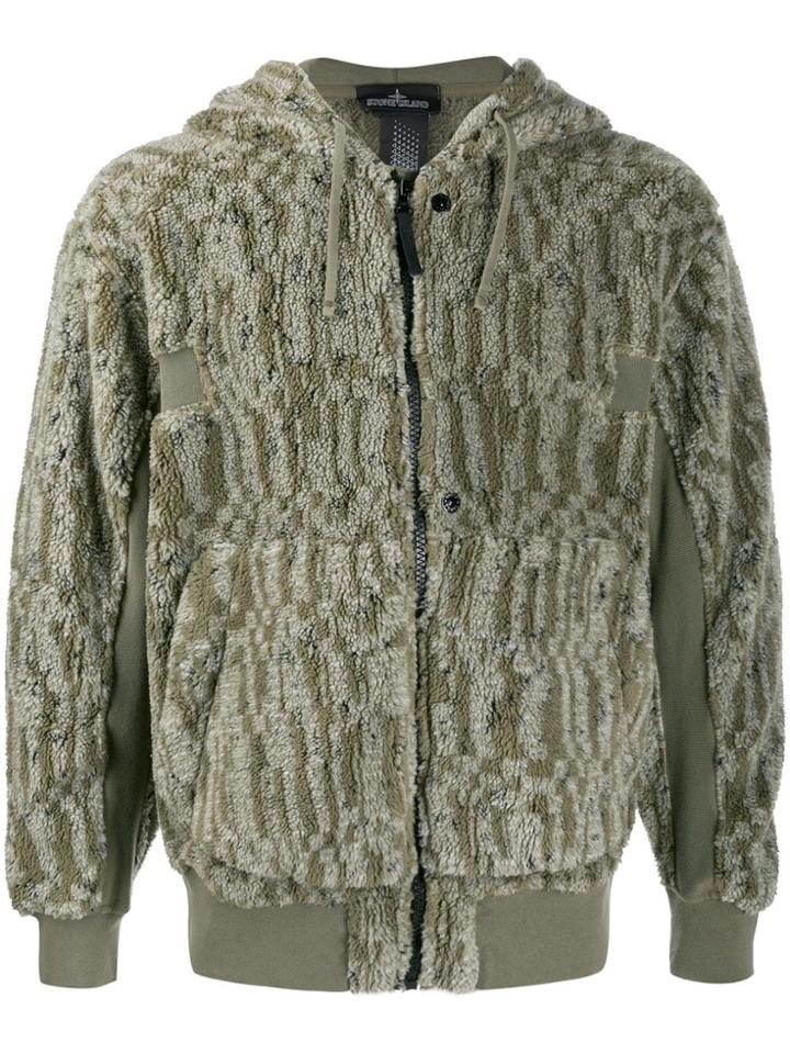 Stone Island Shadow Project Textured Hooded Jacket - Green