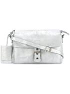 Marsèll Buckle Detail Crossbody Bag, Women's, Grey, Leather