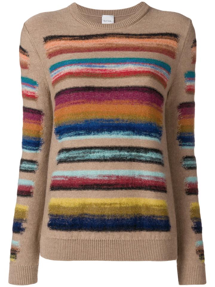 Paul Smith Black Label Rainbow Knitted Jumper - Nude & Neutrals