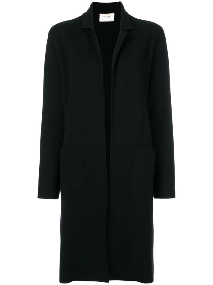 Snobby Sheep Classic Fitted Cardi-coat - Black