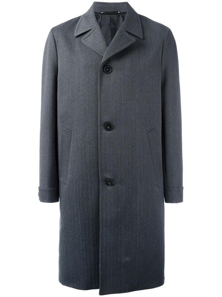 Paul Smith Welt Pockets Coat, Men's, Size: Medium, Grey, Cupro/wool