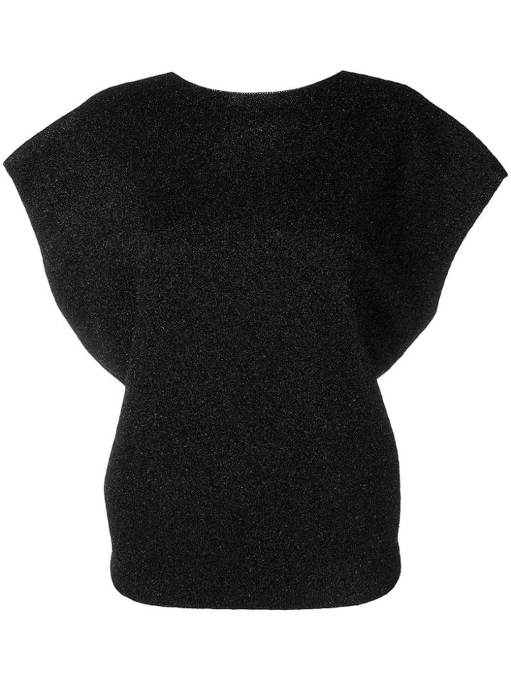 Victoria Beckham Glitter Knit Sweater - Black