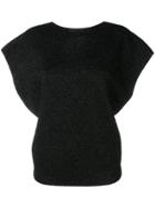 Victoria Beckham Glitter Knit Sweater - Black