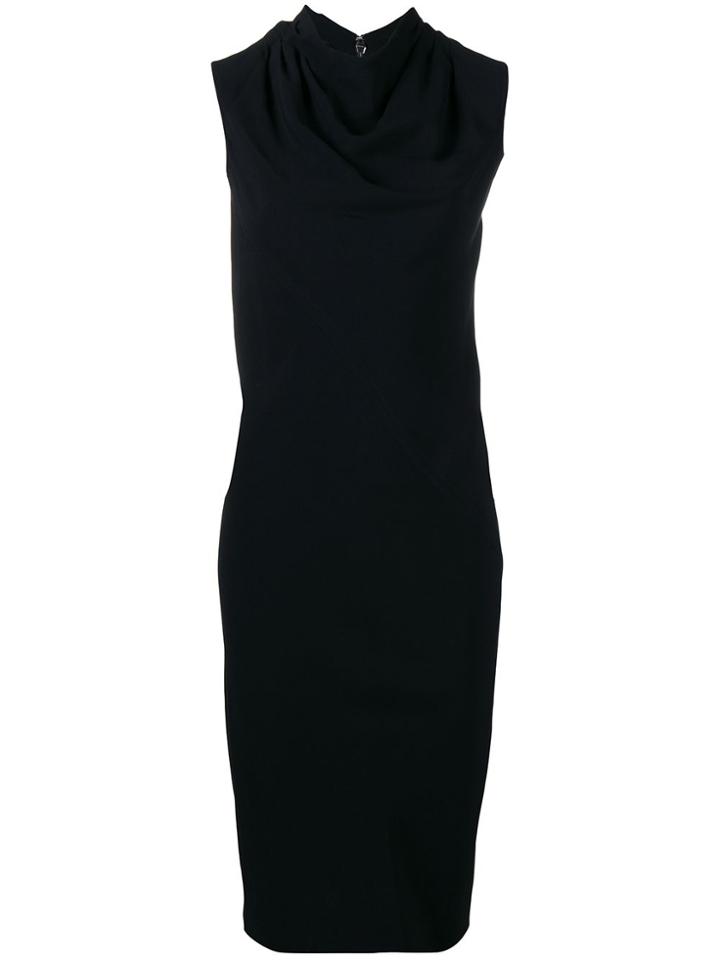 Rick Owens Draped Sleeveless Midi Dress - Black