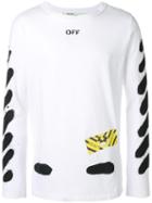 Off-white Spray Detail Sweatshirt, Men's, Size: Large, White, Cotton