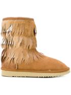 Mou Eskimo Fringed Boots - Brown